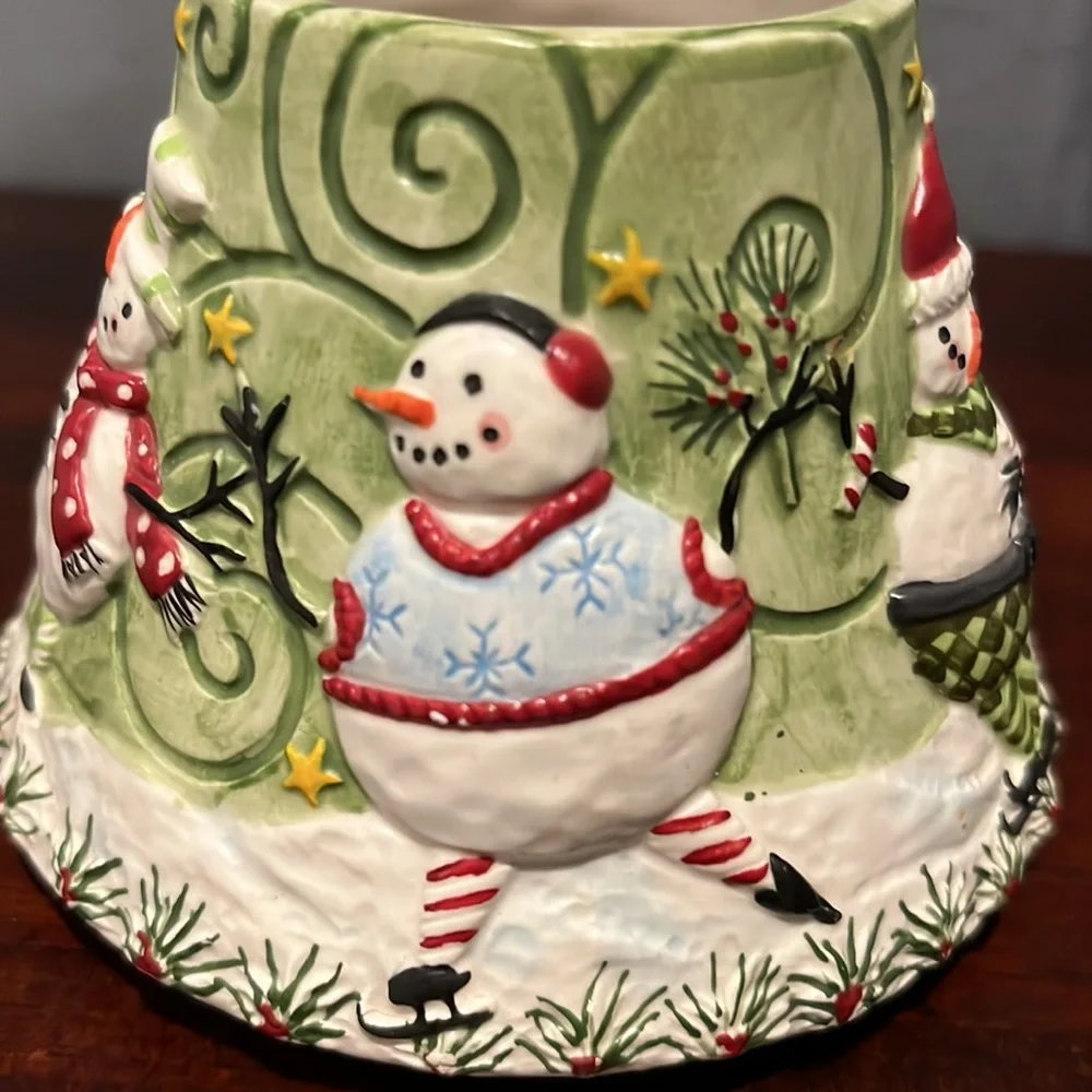 Yankee Candle Small Topper Shade Snowmen Pine